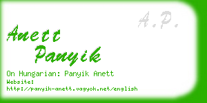 anett panyik business card